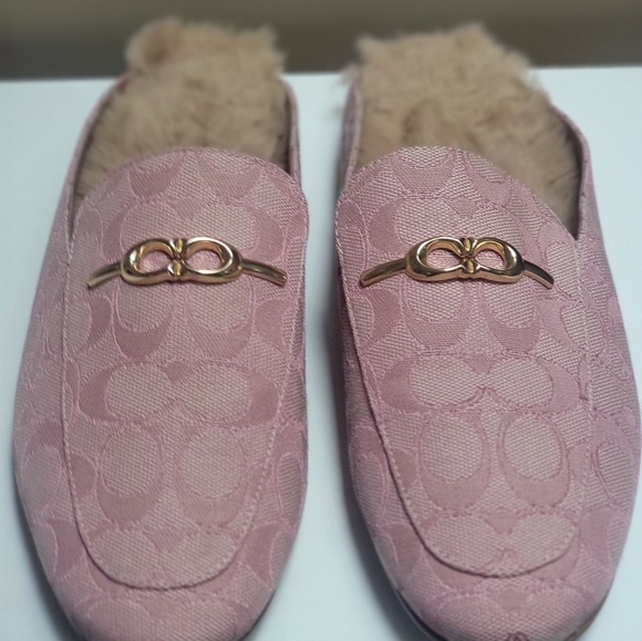 Coach Authentic Sherpa Slides - Picture 1 of 4